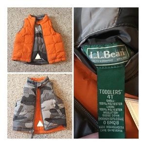 Boys 4T L.L. Bean Reversible Puffer Vest